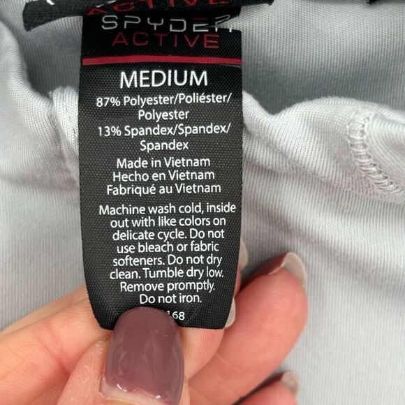 Spyder Ladies Freestyle Half-Zip Pullover Light Gray Size Medium - Picture 3 of 7